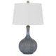 Table Lamp | 25" | Onion Shape | Ribbed Texture | Dimmer | Distressed Stone