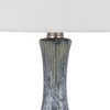 25 Inch Onion Table Lamp with Ribbed Texture and Dimmer Gray By Casagear Home BM272342