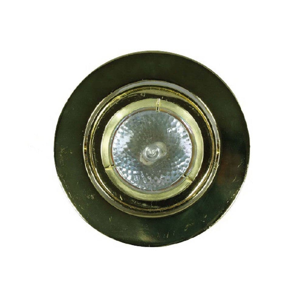 4 Inch 12V Round Ceiling Light with Metal, Antique Brass By Casagear Home