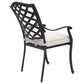 37 Inch Wynn Outdoor Patio Dining Chair Cushioned Seat Beige By Casagear Home BM272389