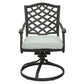 37 Inch Wynn Swivel Patio Dining Chair Cushioned Seat Gray By Casagear Home BM272396