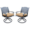 Outdoor Dining Chair | 27" Swivel | Set of 2 | Brown