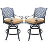 Outdoor Barstool | 49" Swivel | Set of 2 | Brown