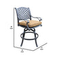 49 Inch Swivel Outdoor Patio Bar Stool Set of 2 Brown By Casagear Home BM272425