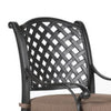49 Inch Zoe Swivel Outdoor Bar Stool Set of 2 Black and Brown By Casagear Home BM272439