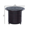 30 Inch Round Aluminum Outdoor Gas Firepit Table Wicker Base Dark Bronze By Casagear Home BM272453