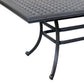 86 Inch Large Outdoor Patio Metal Lattice Dining Table Black By Casagear Home BM272511