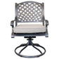 27 Inch Swivel Outdoor Patio Dining Chair Set of 2 Bronze By Casagear Home BM272513