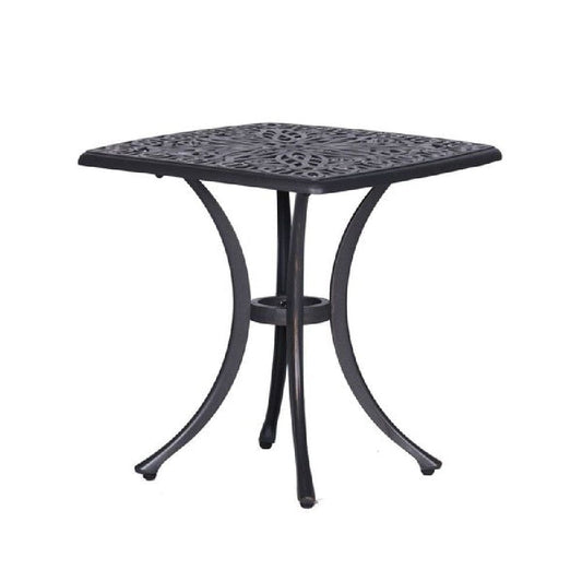 Arbor Outdoor End Table | 21" | Curved Legs | Gunmetal Gray