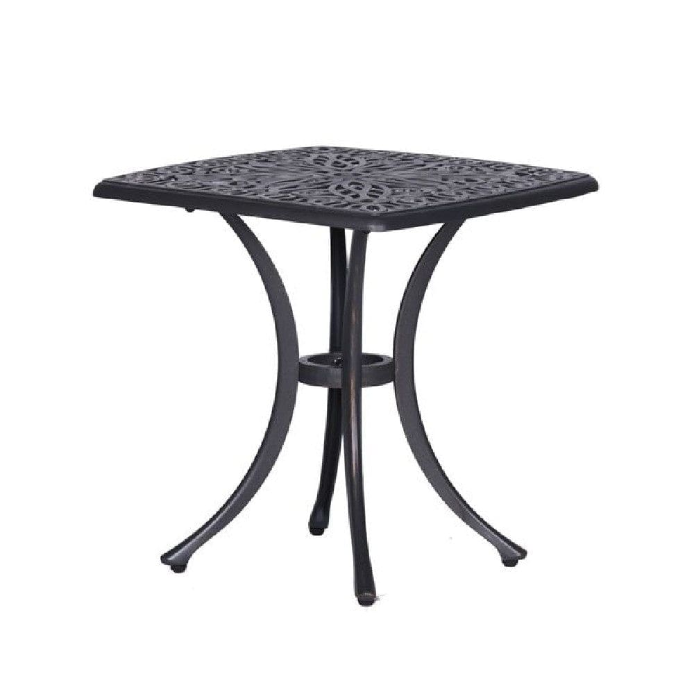 21 Inch Arbor Metal End Table with Curved Legs, Gunmetal Gray By Casagear Home