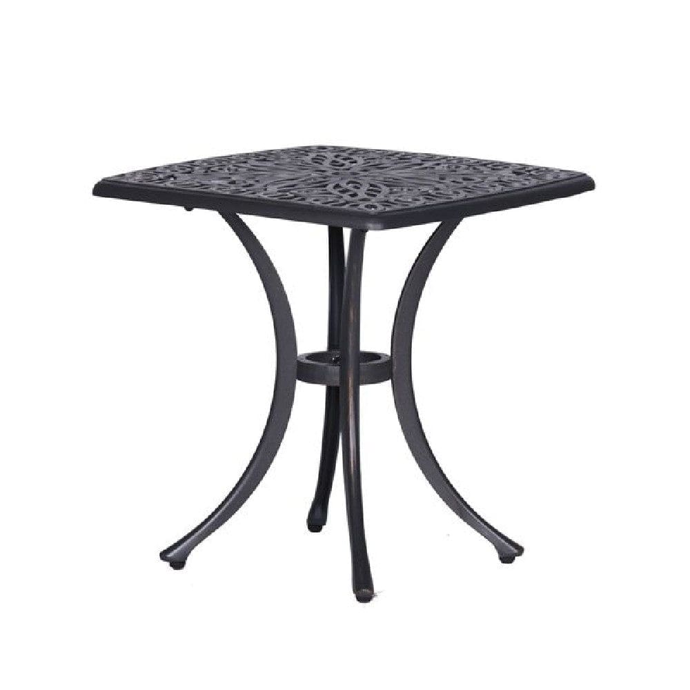 Arbor Outdoor End Table | 21" | Curved Legs | Gunmetal Gray