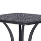 21 Inch Arbor Metal End Table with Curved Legs Gunmetal Gray By Casagear Home BM272969