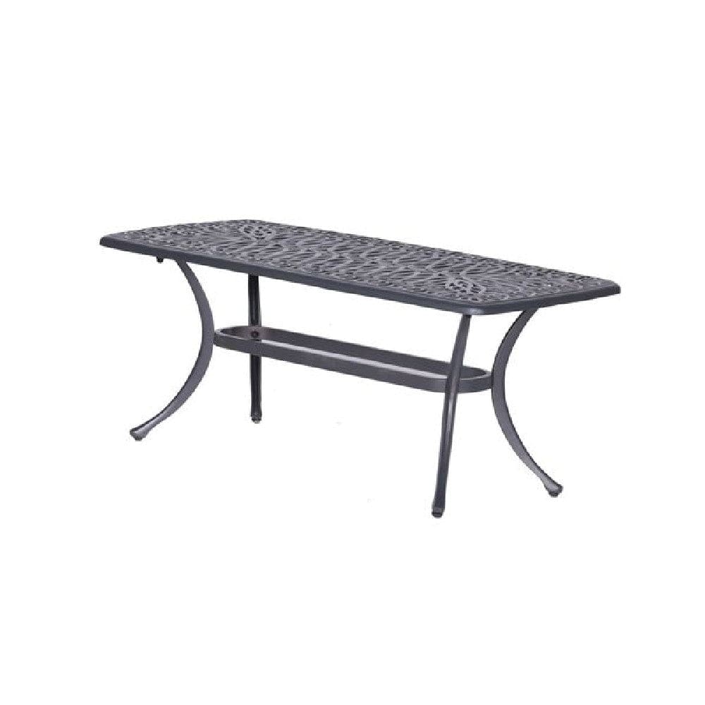 Arbor Outdoor Coffee Table | 42" Rectangular | Gunmetal Gray