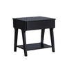 Edward End Table | 22" | Lift Top | Bottom Shelf | Black