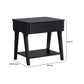 22 Inch Edward End Table with Lift Top and Bottom Shelf Black By Casagear Home BM273002