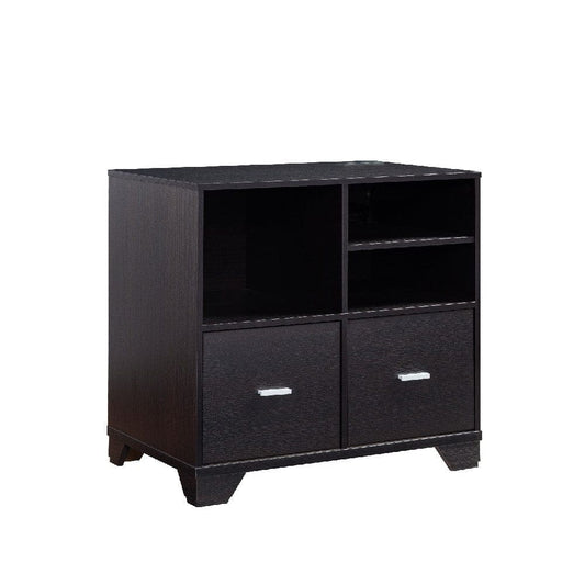 31 Inch File Cabinet Printer Stand Table with 2 Drawers, Dark Brown By Casagear Home