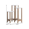 37 Inch 3 Tier Plant Stand with Sleek Bottom Shelf White and Brown By Casagear Home BM273005