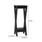 32 Inch Plant Stand with X Shaped Legs and Open Shelf Medium Dark Brown By Casagear Home BM273009