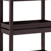 36 Inch Ethan 3 Tier Storage Cabinet with Raised Shelf Edges Dark Brown By Casagear Home BM273015