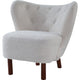 Wingback Accent Chair | 34" | Tufted Teddy Sherpa | White