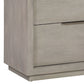Jose 42 Inch Acacia Wood 2 Drawer Nightstand with Plinth Base Light Gray By Casagear Home BM273362