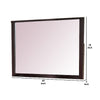 Fang 50 Inch Rectangular Dresser Mirror Wood Frame Dark Cherry Brown By Casagear Home BM273439