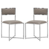 Eun Dining Chair | Faux Leather | Set of 2 | Gray