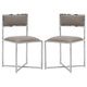 Eun Dining Chair | Faux Leather | Set of 2 | Gray