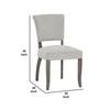 20 Inch Upholstered Solid Timber Flared Dining Chair Set of 2 Light Gray By Casagear Home BM273918