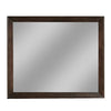 Steve 51 Inch Modern Rectangular Wall Mirror, Glossy Pine Wood Frame, Brown By Casagear Home