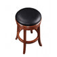 Sabi 30 inch Swivel Counter Stool Solid Wood Faux Leather Brown Black By Casagear Home BM274233