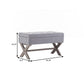 36 Inch Fabric Lift Top Storage Bench with Button Tufting Gray By Casagear Home BM274259