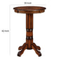 Ava 42 Inch Wood Pub Bar Table Sunburst Design Carved Pedestal Brown By Casagear Home BM274271