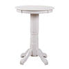 Ava Pub Bar Table | 42" Round | Molded Trim | Pedestal | White