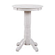 Ava Pub Bar Table | 42" Round | Molded Trim | Pedestal | White