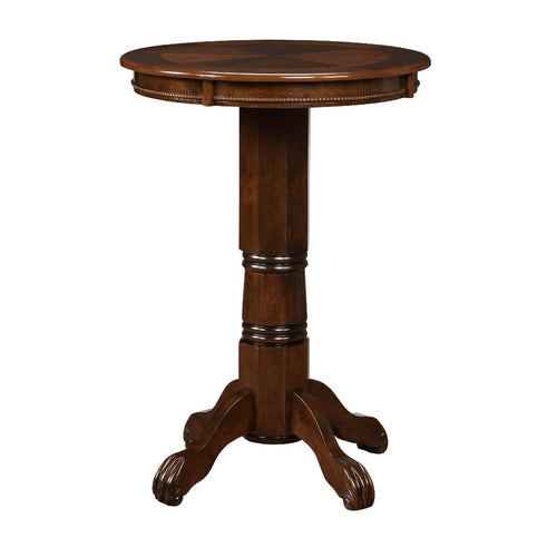 Ava Pub Bar Table | 42" Round | Sunburst | Pedestal | Cappuccino