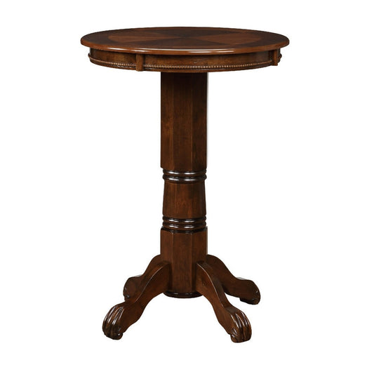 Ava Pub Bar Table | 42" Round | Sunburst | Pedestal | Cappuccino