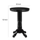 Ava 42 Inch Wood Pub Bar Table Molded Trim Carved Pedestal Black By Casagear Home BM274275