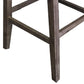 29 Inch Rubberwood Barstool with Wood Grain Details Panel Back Brown By Casagear Home BM274285