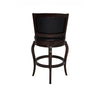 Hugo 29 Inch Swivel Barstool Wood Open Rolled Arms Black By Casagear Home BM274303