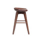 Esme 24 Inch Swivel Counter Stool Contour Seat Wood Tapered Legs Brown By Casagear Home BM274304