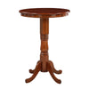 Pub Bar Table | 32" Round | Turned Pedestal | Walnut Brown