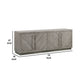Jose 74 Inch Acacia Wood Console Sideboard Herringbone Design Gray By Casagear Home BM274456