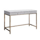 Desk Console Table | 47" | Metal Frame | White & Gold