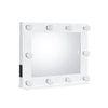 Modern Lighted Mirror | 32" | 10 Bulb Sockets | White