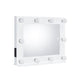 Modern Lighted Mirror | 32" | 10 Bulb Sockets | White
