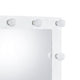 32 Inch Modern Lighted Mirror 2 Power Outlets 10 Bulb Sockets White By Casagear Home BM274648