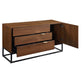 Lyla 47 Inch Wood Console Sideboard Table 3 Drawer Cabinet Brown By Casagear Home BM274657