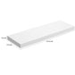 24 Inch Wood Wall Mounted Floating Shelf Rectangular White By Casagear Home BM275038