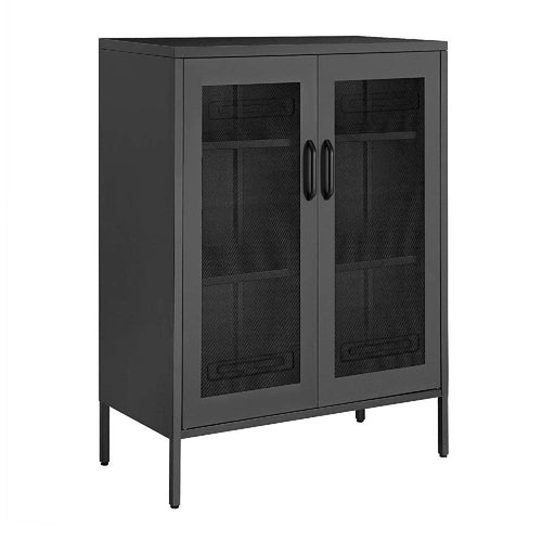 Storage Cabinet | 71" | 2 Door | Adjustable Shelves | Black